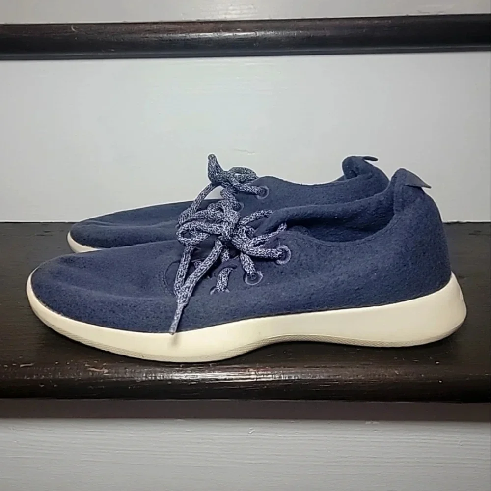 Allbirds Womens Wool Runners Blue Sneakers Shoes Size 10 Soft Comfort Quality